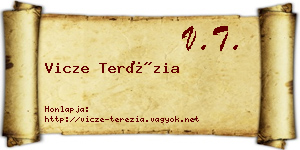 Vicze Terézia névjegykártya