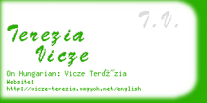terezia vicze business card
